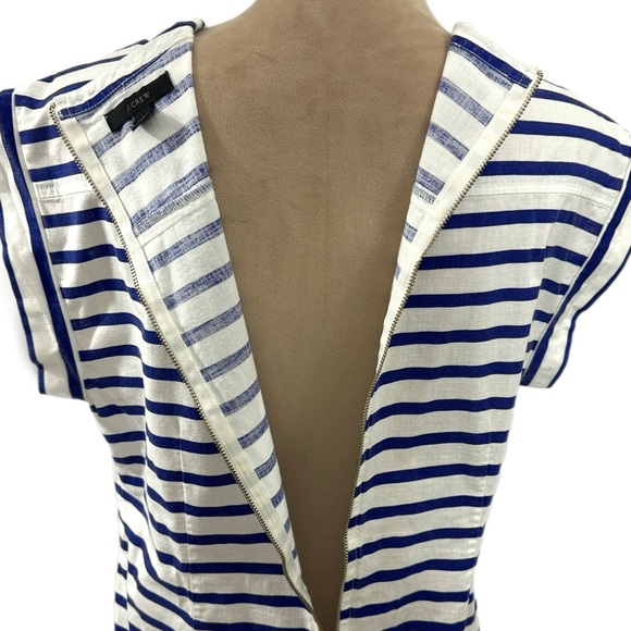 J.CREW Coastal Chic Mini Dress Split Neck Short Sleeve Women’s Sz Medium Summer - Picture 5 of 10